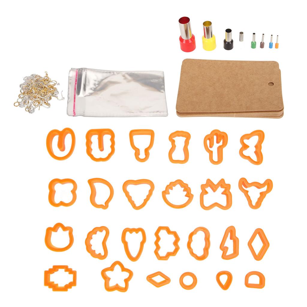 193pcs Clay Earring Cutters 25 Shapes Clay Cutters for Key Rings Necklaces