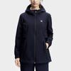 Fila Однотонная тканая спортивная куртка с капюшоном и логотипом для женщин, куртки, темно-синий, A11W411703F-NV