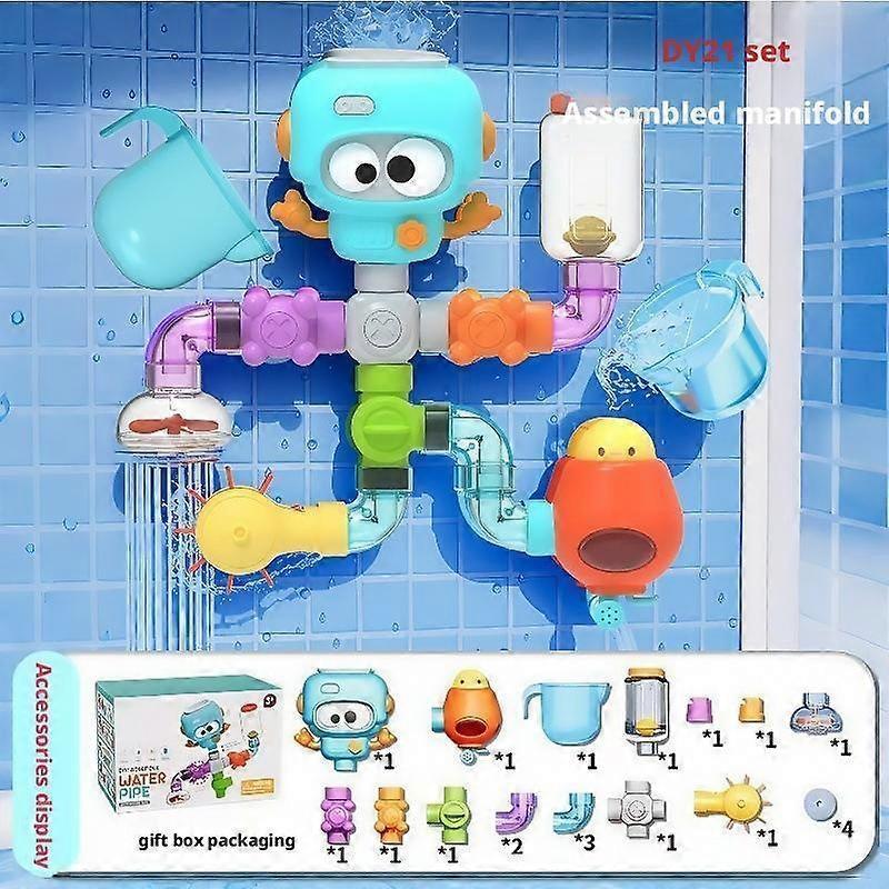 Children'S Bathroom Toys Water Assembly Pipe Rotating Fun Interactive Fun Game