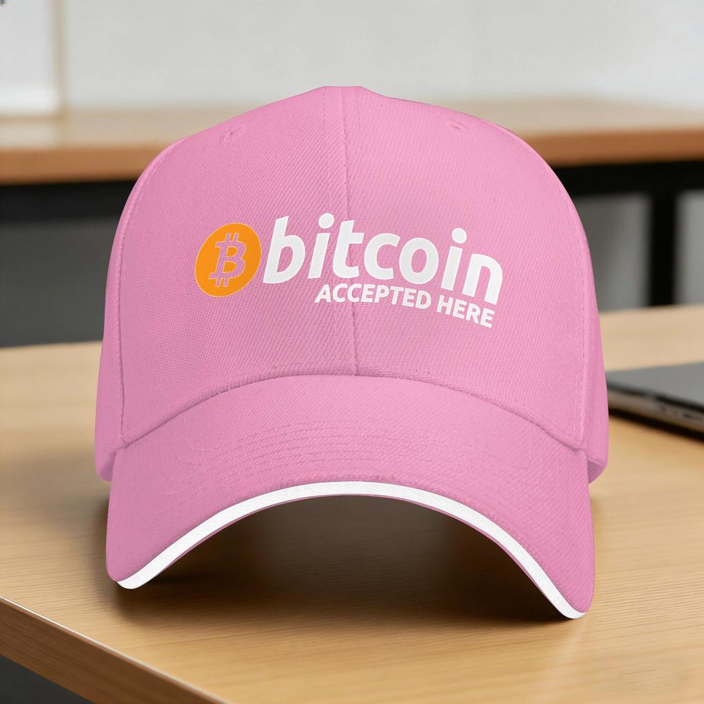 Bitcoin Принимается Повседневная Бейсболка Весна Тракер Кепка с Козырьком Кепка Snapback Женская Мужская Стильные Бейсболки