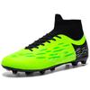 Football Shoes 34-45 Men's High-top Football Shoes Large Size Children's Artificial Lawn Long Nail Green Football Boots Training Black Sneakers