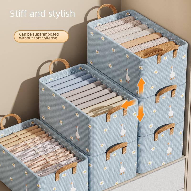 Ящик для хранения одежды, контейнеры для хранения тканей со стальной рамой, складной органайзер для шкафа, корзины для хранения одежды, нижнего белья, носков, игрушек