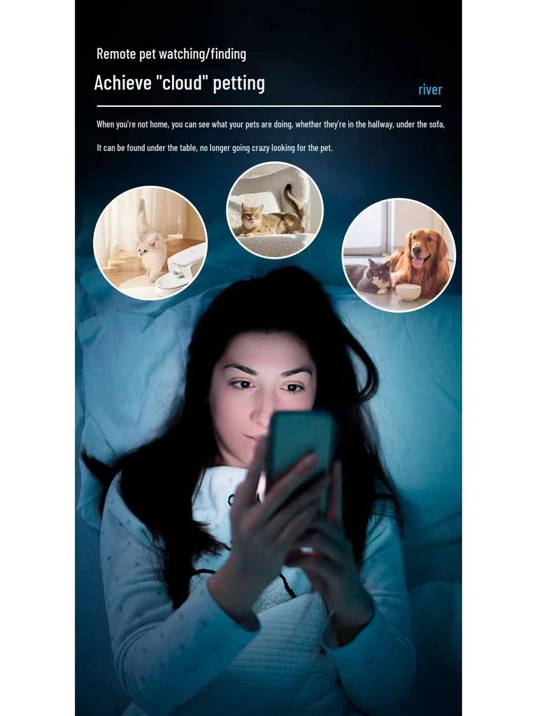 Маленький танк Двухэкранный HD Робот-камера для дразнения питомцев