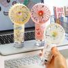 Portable 500mAh Handheld Misting Fan Ventilador Con Spray Mist 3 Speeds with Spray Function & Cartoon Stickers Gift for Kids