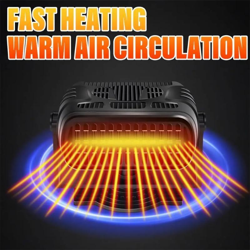 Winter Car Heater 12V 24V 4in1 Powerful Defroster Defogger for Windshield 360 Rotation Vehicle Interior Heater Auto Accessories