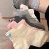 Zhuji Hosiery Women's Cute Bow Embroidered Ballet-Style Cotton Ankle Socks