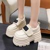 Height-increasing Platform Small Leather Shoes Women's 2025 Spring New Versatile Retro British Style Skirt Mary Jane Love Single Shoes