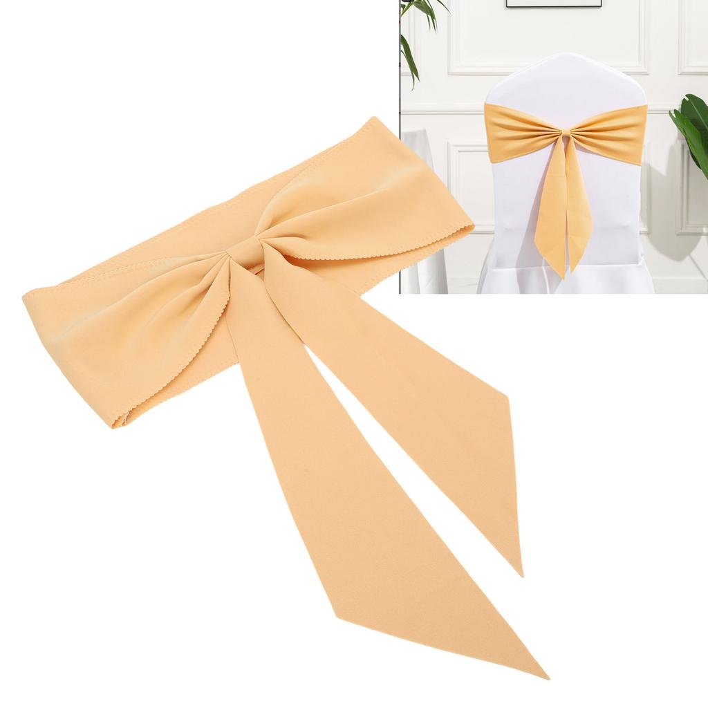 10pcs Chair Sashes Exquisite Reusable Chair Bows for Hotel Weddings Meetings Chair Decoration