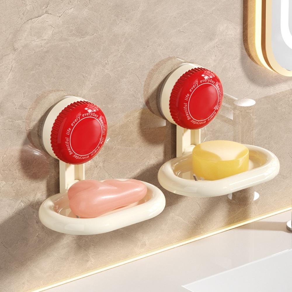2 шт./компл. Настенная вращающаяся установка Мыльница Пластиковая без пробивания Отвод воды Мыльница Противоскользящая Съемная