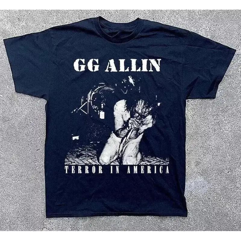 Rare GG Allin Terror in America T shirt Full Size S to 5XL