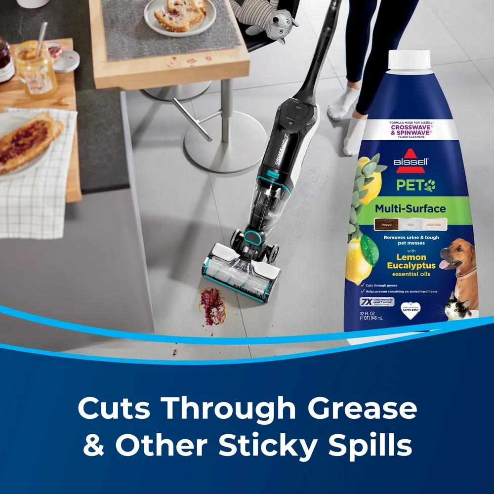 PET Мультиповерхностный очиститель для пола Лимон Эвкалипт Без разводов Безопасный для детей и домашних животных Удаляет стойкие загрязнения Эффективный для твердых полов и ковров