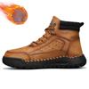 Autumn/ Winter  Men's Retro Shoes Cow Split Leather Men Boots Comfortable Motorcycle Boots Winter Boots Men's Genuine Leather Moccasins