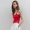 NOEUD Daily Ribbed Tank(Red)