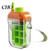Ice Cube Mold Water Bottle 2-in-1 Maker & with Straw, Press-Release Silicone Friendly for Freezer, Leak-Proof Portable Cup Gym Travel, BPA-Free Summer