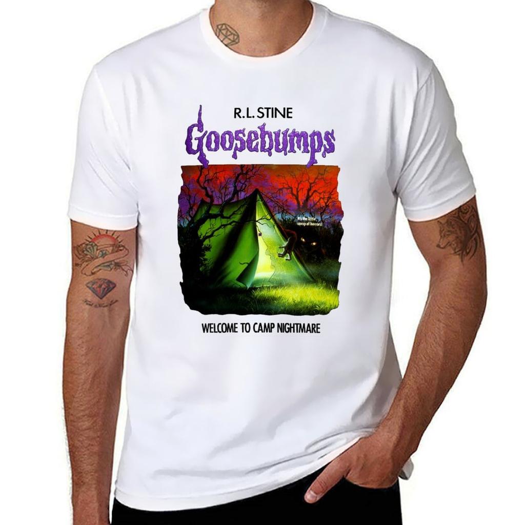 Goosebumps Welcome To Camp Nightmare Tshirt T Shirt Custom Print T Shirts For Unisex Graphic Vintage Tshirt