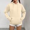 Women's Fashion Casual Sweatshirt Solid Color Hooded Pullover Sweatshirt With Pocket