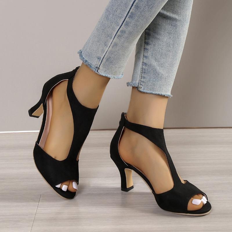 Обувь для женщин 2026 Горячая распродажа Сандалии с закрытым каблуком Модные женские сандалии с открытым носком Для офиса и карьеры Новые сандалии на каблуке Больших размеров Zapatos