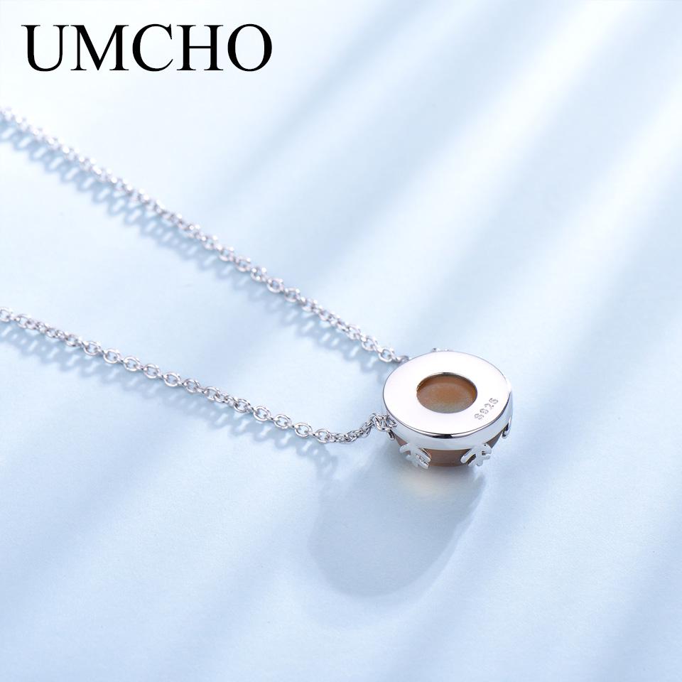 Umcho Aurora Borealis Necklace Pendant Elegant Jewelry for Women Birthdays Romantic Gift for Girl Friend