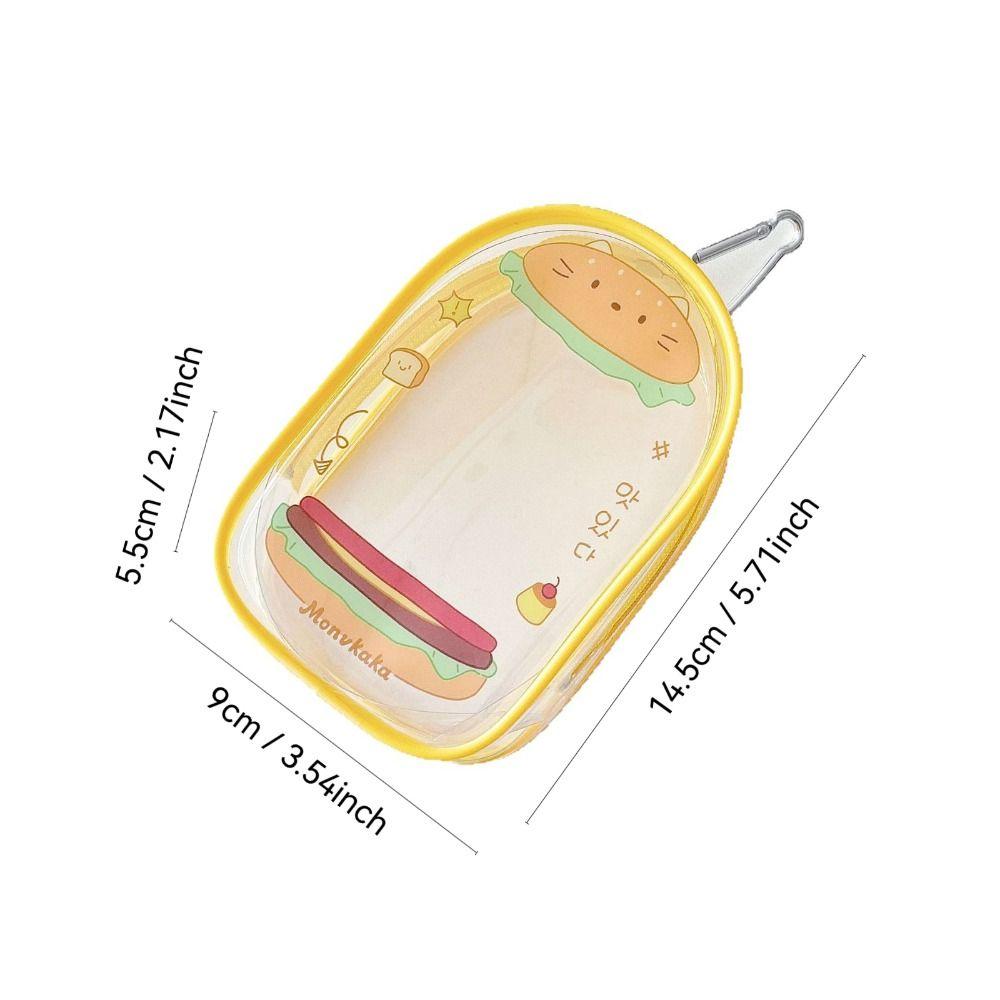 PVC Data Cable Storage Bag Transparent Dolls Outdoor Bag Plush Dolls Storage Pouch for 13cm Dolls