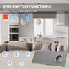 BSEED Wifi Двойные 1/2/3-клавишные сенсорные выключатели Smart Life Управление Alexa Плюс Обычная настенная розетка Стандарт ЕС Стеклянная панель 228 мм