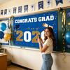 Поздравляем Выпускник 2026 Баннер для украшения выпускного вечера Класс 2026 Баннер для празднования выпуска 180x120см
