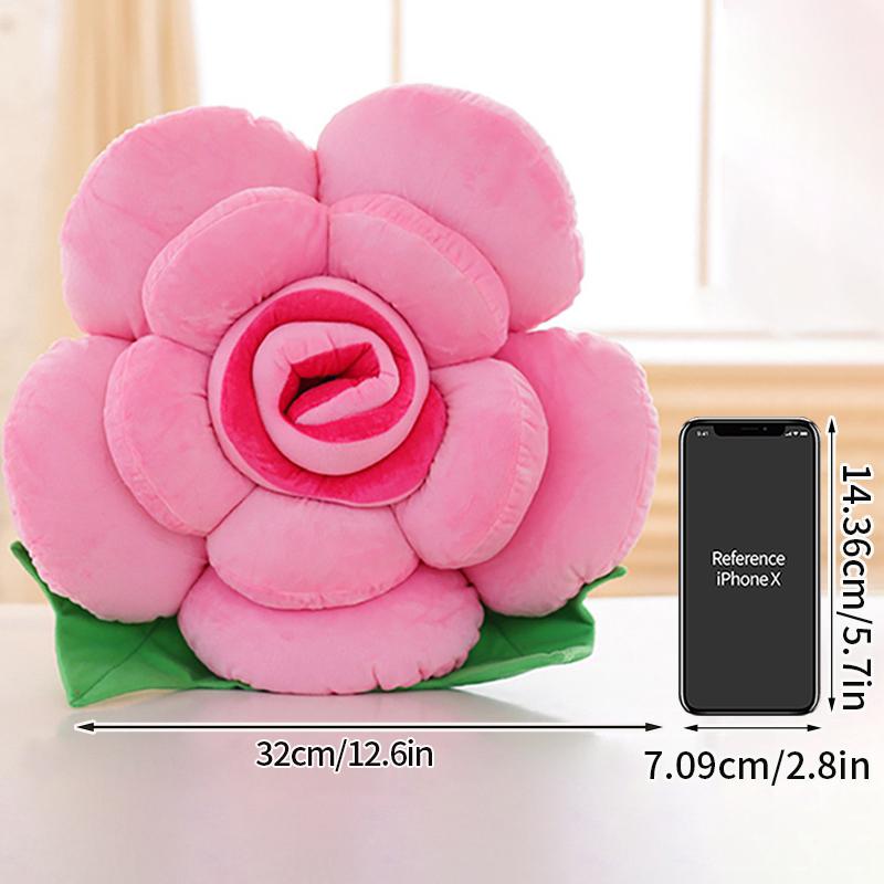 Подушка с розами, мягкие подушки, декоративные подушки для дивана, мягкая подушка для сидения в виде розы, подарки на День святого Валентина, украшение для дома