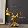 Nordic Resin Golden Eagle Animal Figurines Hawk Statue Craft Sculpture Ornament Home Living Room Office Desktop Cabinet Decor