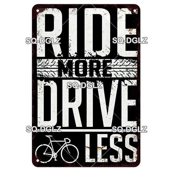 [SQ-DGLZ] Винтаж Ретро Ride Bike Life Оловянная вывеска Металлическая вывеска Магазинная тарелка Домашний бар Наклейка на стену Украшение Табличка Плакат Декор Подарок