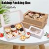 10Pcs Transparent Window Baking Packing Box 1/2/4/6 Holes Cake Box for Birthday Wedding