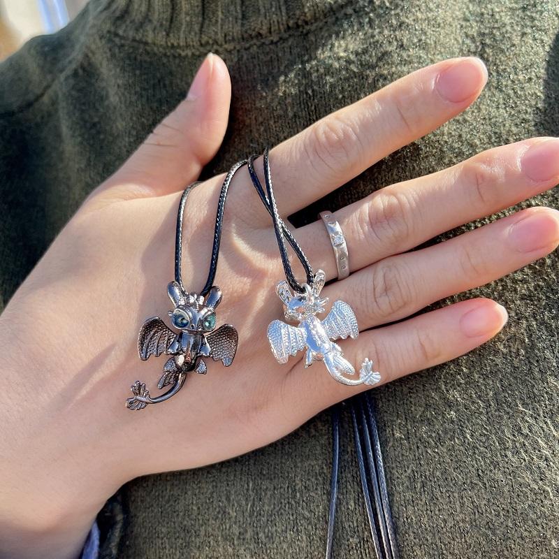 Fashion Cartoon Dragon Pendant Men and Women Cute Couple Party Banquet Gift Necklace Trendy Jewelry Choker Necklace