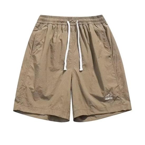 Outdoor Casual Basketball Shorts Elastic Drawstring Pockets Short Color Pants Solid Waist Letter Print Wide Leg Sport Shorts Streetwear