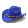 Tibetan Top Hat Minority Style Metal Feather Western Cowboy Top Hat Men And Women Couple Hat Felt Hat