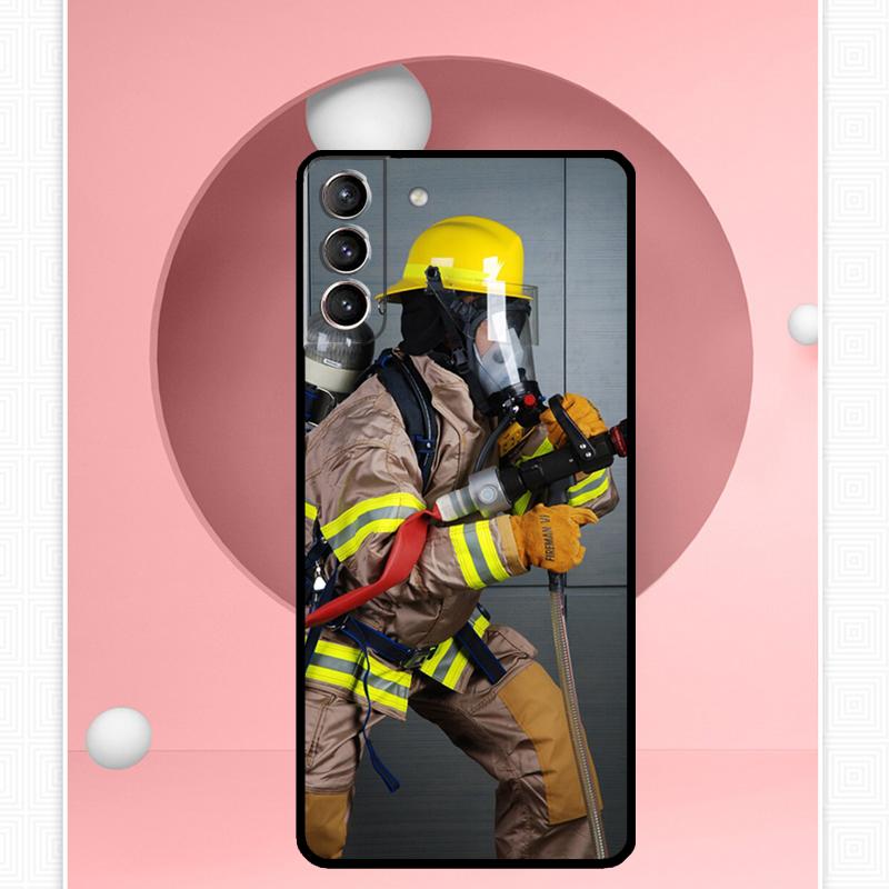 Firefighter Heroes Fireman Case For Samsung Galaxy S22 S23 S24 Ultra Note 20 10 S8 S9 S10 Plus S21 S20 FE Soft Cover
