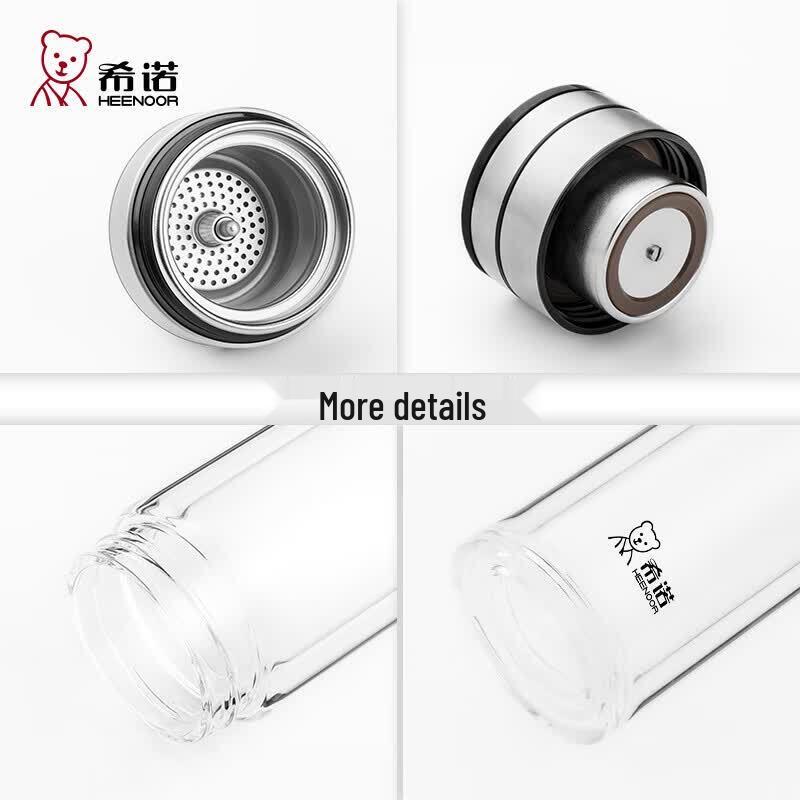 Heenoor XN-7093 Double-Layer Glass Tea Infuser Bottle