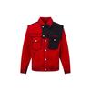 Levis X Feng Chen Wang Collaboration Multi-Pocket Asymmetrical Deconstructed Casual Denim Jacket Men Jackets Red A1053-0000