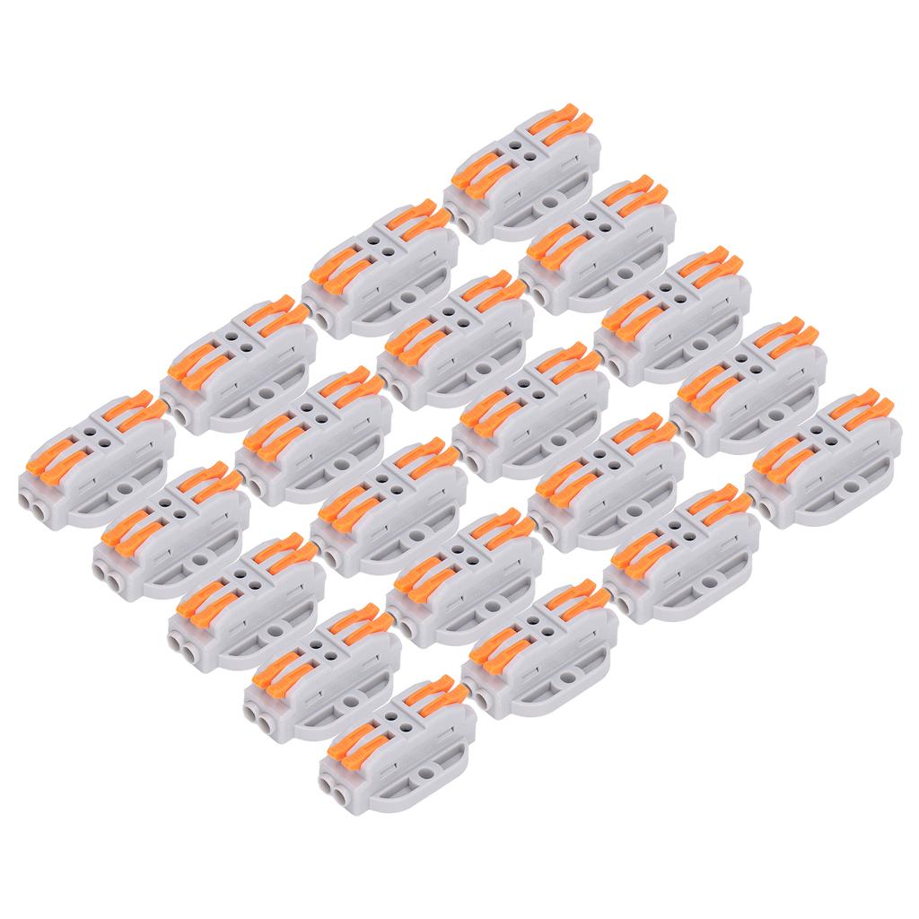 20Pcs Lever Nut Wire Connectors Quick Compact Splice Conductors Push In Terminal Block 223‑2P