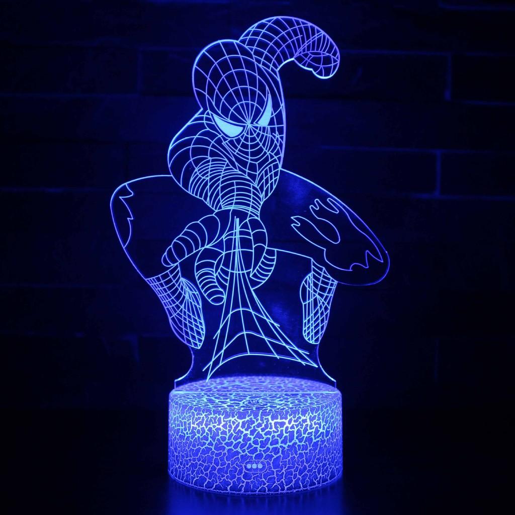 Spider-man 3d Led Night Light Modern Home Bedroom Decoration With Remote Control