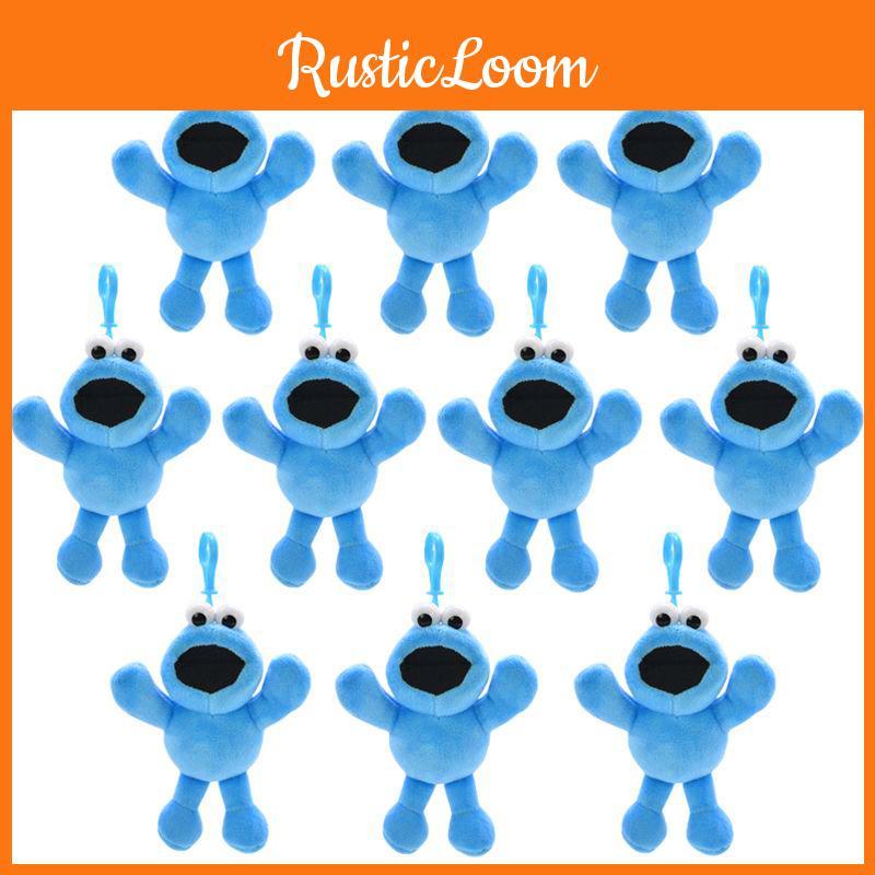 10pcs Sesame Wholesales Street Cookie Monster Plush Ornament Dolls Qt173 Chains