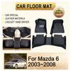Автомобильные коврики для Mazda 6 Mazda6 GG1 GY 2003 2004 2005 2006 2007 2008 Кожаные накладки Коврики под ноги Чехлы для леворульных Автоаксессуары