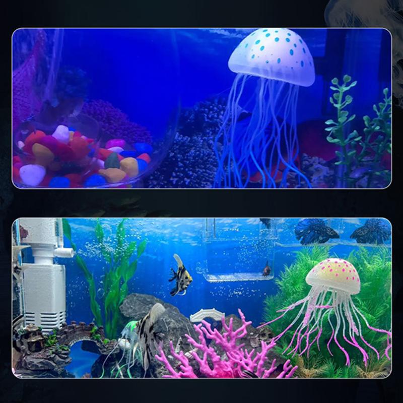 Новый! Силиконовые светящиеся медузы флуоресцентные искусственные медузы украшения для аквариума ландшафтный дизайн