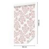 Wallpaper Flowers, small detail, white for living room and bedroom 50x1000