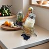 Кухонная полка в мультяшном стиле, креативный держатель для специй в виде животных, смоляной органайзер для 2 баночек со специями-скульптурами, милый декор в виде фламинго, пеликана, дельфина, осьминога,