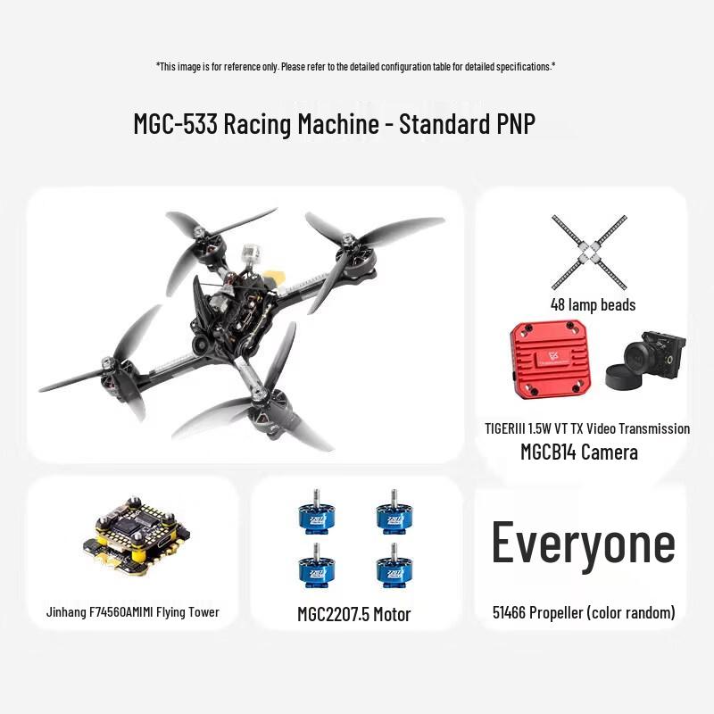 5-inch 6S FPV Racing Drone with LED Lights
