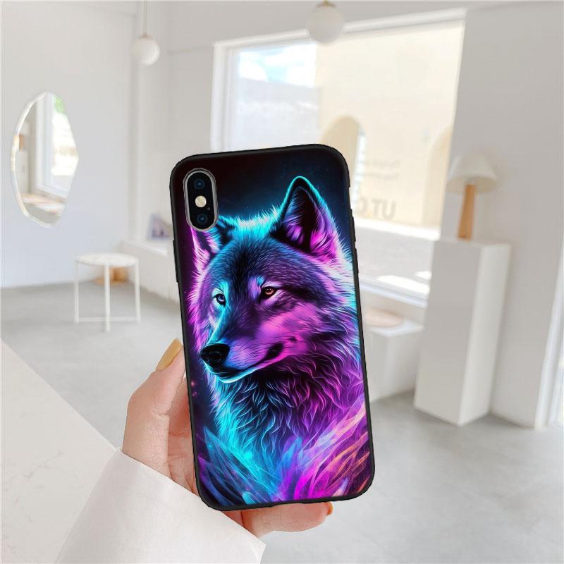 LO7 Animal Wolf Soft Shell Phone Case for Samsung Galaxy Note 10 20 S23 S24 S25 Ultra FE Plus Edge Lite A02S A35 A07 A17