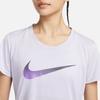 Nike Футболка с круглым вырезом и коротким рукавом с логотипом, женские топы, светло-фиолетовый DX1026-536