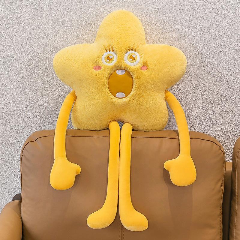 Five Cartoon Pointed Star Long Legged Monster Plush Stuffed Toy Gifts Children