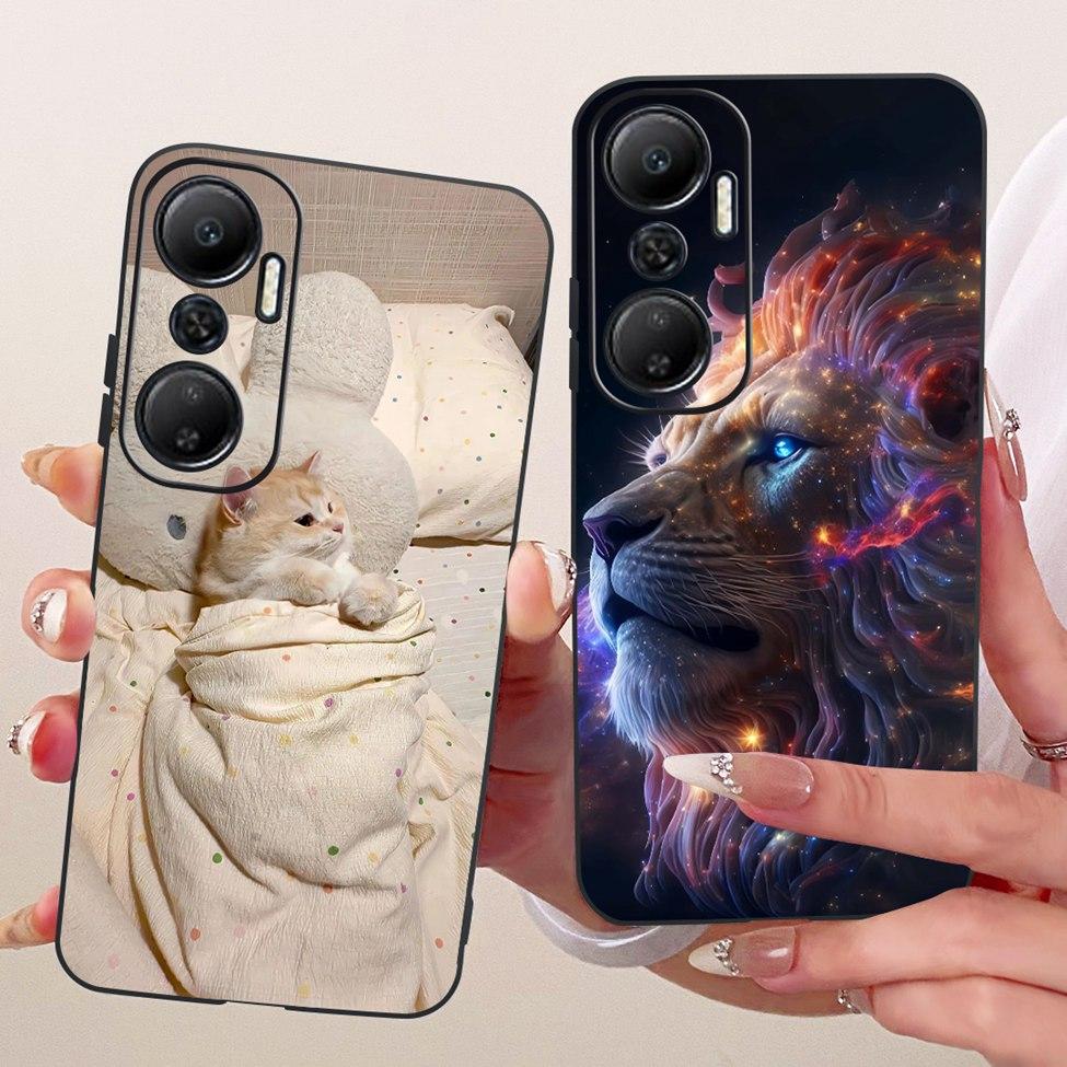 Case For Infinix Hot 20 4G Cover Cute Cat Fashion Butterfly Painted Casing For Infinix X6826 X6826B X6826C