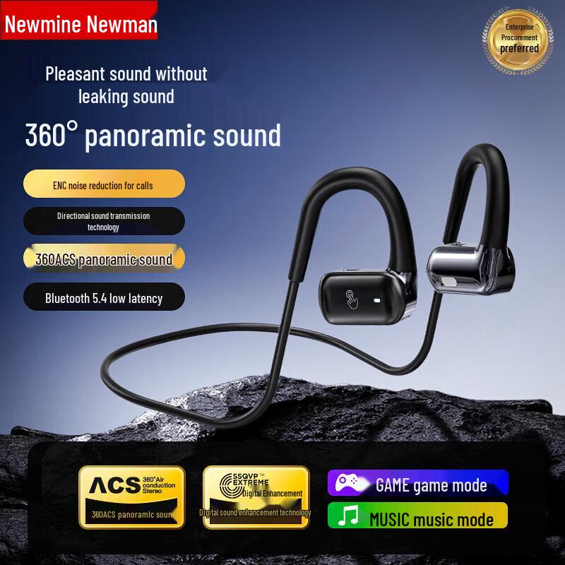 Newman HM-50 Open-Ear Bone Conduction Sport Headphones