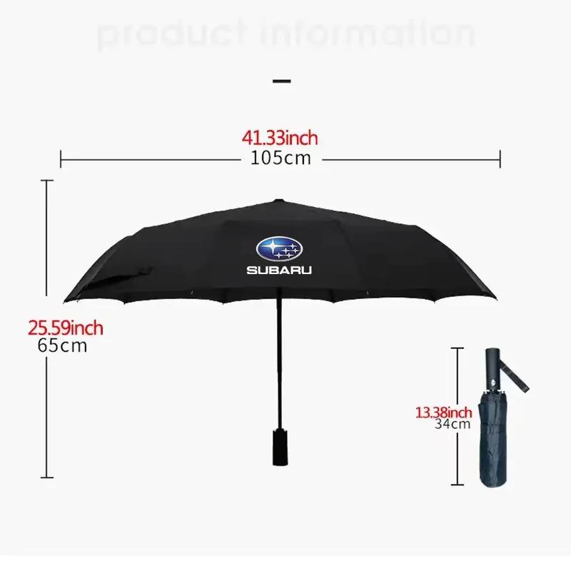 For Subaru Brz Wrx Xv Ascent Forester Outback Impreza Legacy Car Automatic Folding Windproof Sunshade Umbrella Auto Accessories iwu7