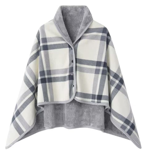 Lilyan 4-Way Blanket, Large Thick, Warm, Lightweight, Stylish Flannel Half Blanket for Winter, Cold Protection, Anti-Static, Moisture-Wicking, Heat-Ge